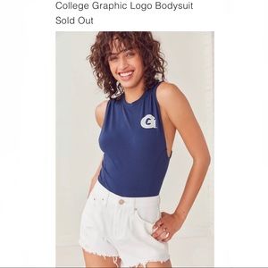 Georgetown College 4Her Carl Banks Tank Bodysuit M